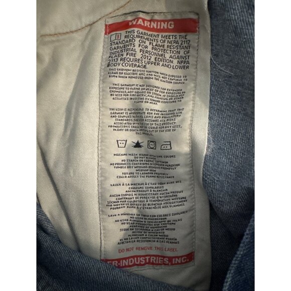 Walls Mens FR Jeans Sz 36 x 30 Flame Resistant Blue Denim WorkWear Utility Worn - Picture 9 of 14